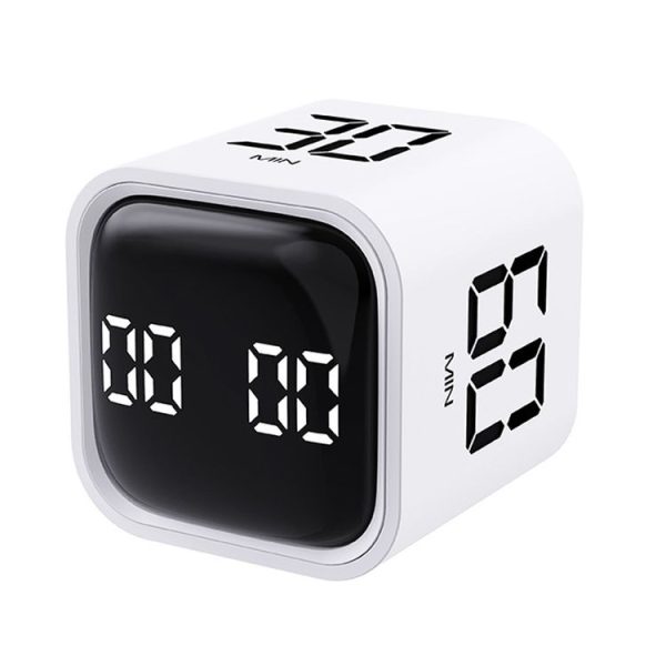 F4 Study Timer Kitchen Cooking Countdown Reminder Multifunctional Digital Alarm Clock (White)