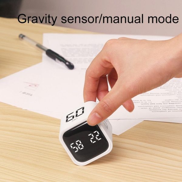 F4 Study Timer Kitchen Cooking Countdown Reminder Multifunctional Digital Alarm Clock (White) - Image 4