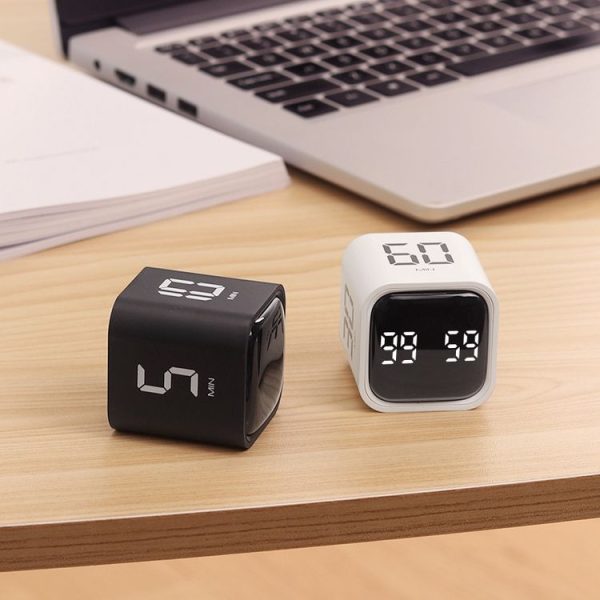 F4 Study Timer Kitchen Cooking Countdown Reminder Multifunctional Digital Alarm Clock (White) - Image 8