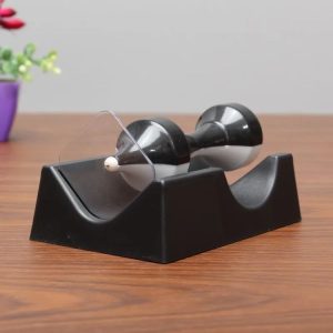 Novelty Magnetic Levitation Gyroscope Educational Toys Magnetic Gyroscope Science Education Ornament (Black White)