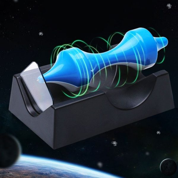 Novelty Magnetic Levitation Gyroscope Educational Toys Magnetic Gyroscope Science Education Ornament (Black White) - Image 2
