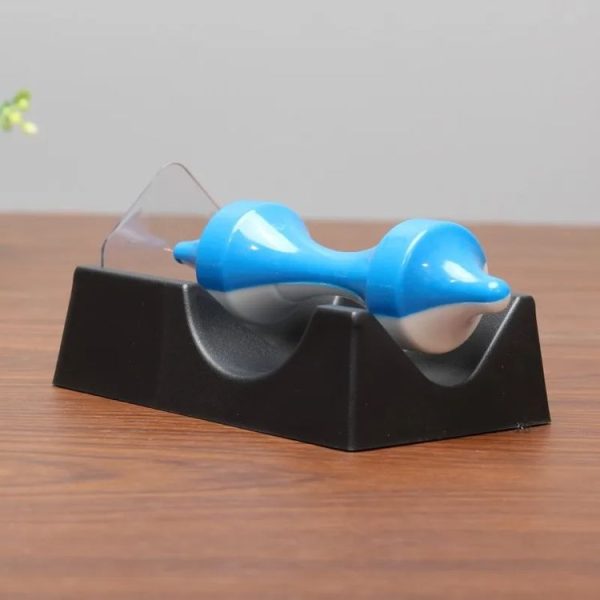 Novelty Magnetic Levitation Gyroscope Educational Toys Magnetic Gyroscope Science Education Ornament (Black White) - Image 5