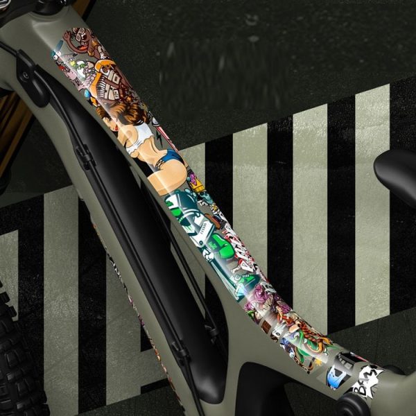 ENLEE E14611 10pcs / Set Bicycle TPU Invisible Film Road Bike Body Jersey Color Changing Membrane, Model: Cartoon - Image 2