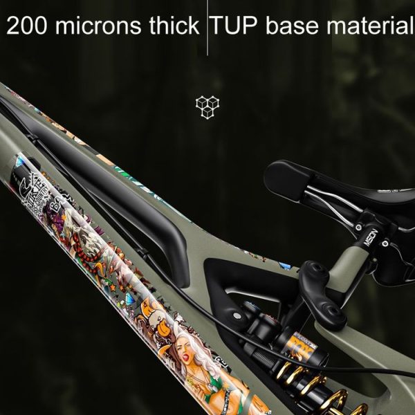 ENLEE E14611 10pcs / Set Bicycle TPU Invisible Film Road Bike Body Jersey Color Changing Membrane, Model: Cartoon - Image 6