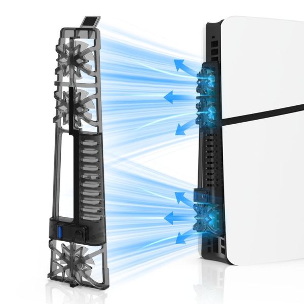 JYS-P5175 For PS5 Slim Host Optical Drive / Digital Version Universal With RGB Colorful Light Cooling Fan