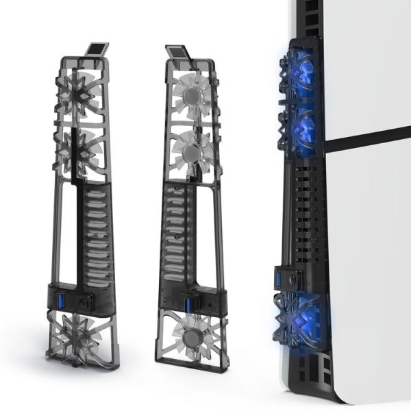 JYS-P5175 For PS5 Slim Host Optical Drive / Digital Version Universal With RGB Colorful Light Cooling Fan - Image 2