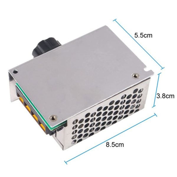 SCR Electronic Voltage Regulator Dimmer, Speed Regulation, Temperature Regulation, With Fuse Housing - Image 3