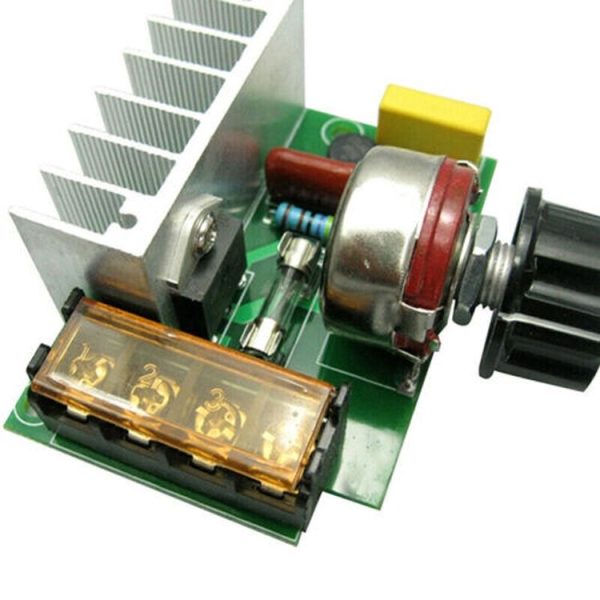 SCR Electronic Voltage Regulator Dimmer, Speed Regulation, Temperature Regulation, With Fuse Housing - Image 6