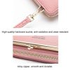 Embroidered Large Capacity Single-shoulder Phone Bag Crossbody Zipper Long Ladies Wallet, Color: Wine Red - Image 7