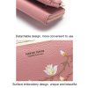 Embroidered Large Capacity Single-shoulder Phone Bag Crossbody Zipper Long Ladies Wallet, Color: Wine Red - Image 8