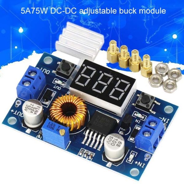 XL4015E 5A 75W DC-DC Adjustable Step-Down Module Regulated Power Supply Module With Voltage Display - Image 2