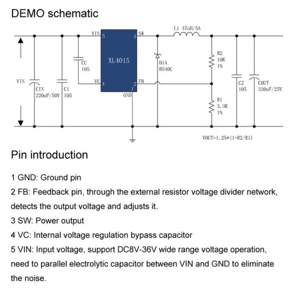 XL4015E 5A 75W DC-DC Adjustable Step-Down Module Regulated Power Supply Module With Voltage Display - Image 4