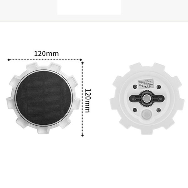 Gear Shape Solar Outdoor Garden Decoration Atmosphere Wall Light (White Light) - Image 3