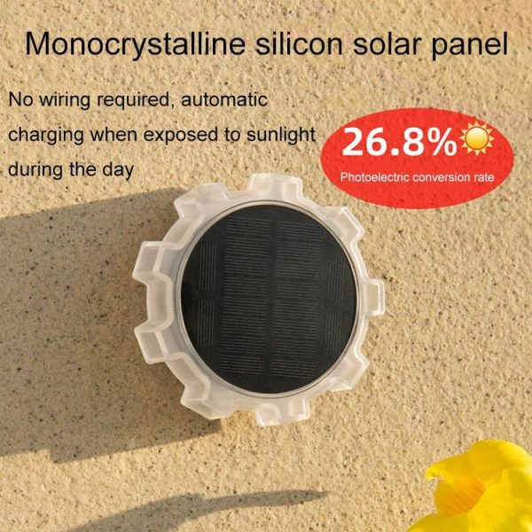 Gear Shape Solar Outdoor Garden Decoration Atmosphere Wall Light (White Light) - Image 5
