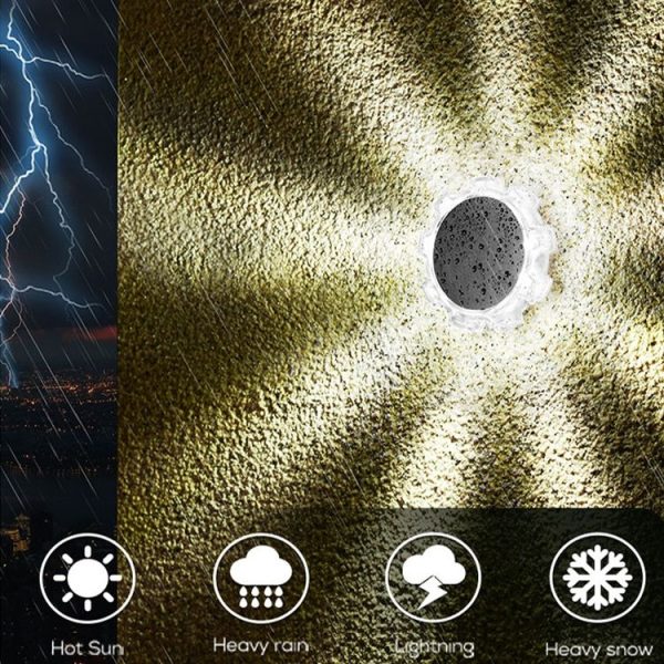Gear Shape Solar Outdoor Garden Decoration Atmosphere Wall Light (White Light) - Image 7