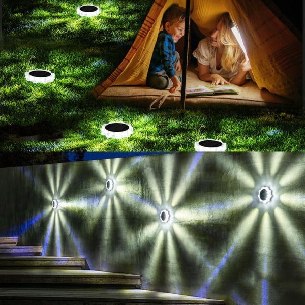 Gear Shape Solar Outdoor Garden Decoration Atmosphere Wall Light (White Light) - Image 8