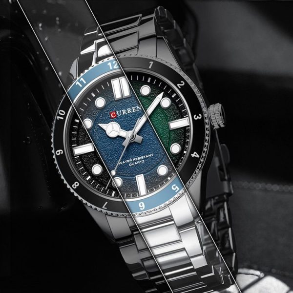 Curren 8450 Business Sports Steel Strap Men Quartz Watch, Color: White Shell Black - Image 7