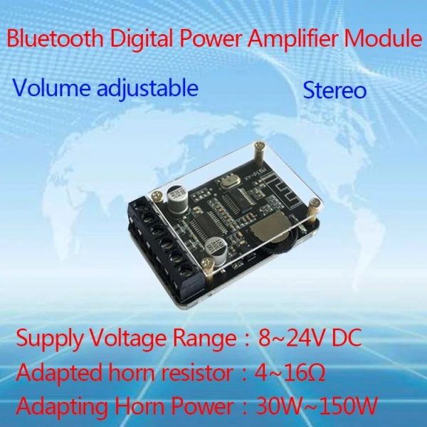 XY-P15W 10W / 15W / 20W Stereo Bluetooth Amplifier Board 12V / 24V Digital Amplifier Module (With Shell) - Image 6