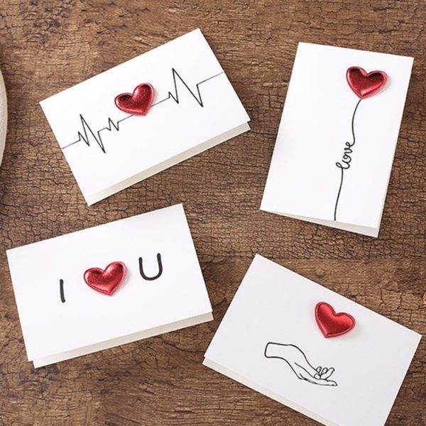 3D Heart Valentine Day Greeting Card Blessings Messages Cards with Envelopes, Spec: ECG - Image 2