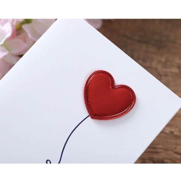 3D Heart Valentine Day Greeting Card Blessings Messages Cards with Envelopes, Spec: ECG - Image 4