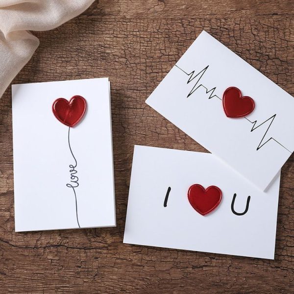 3D Heart Valentine Day Greeting Card Blessings Messages Cards with Envelopes, Spec: ECG - Image 6