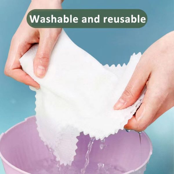 10pcs / Pack Fish Scale Washable Non Woven Mittens Reusable Dust Removal Gloves (White) - Image 4