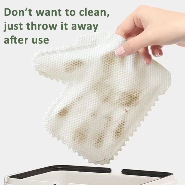 10pcs / Pack Fish Scale Washable Non Woven Mittens Reusable Dust Removal Gloves (White) - Image 5