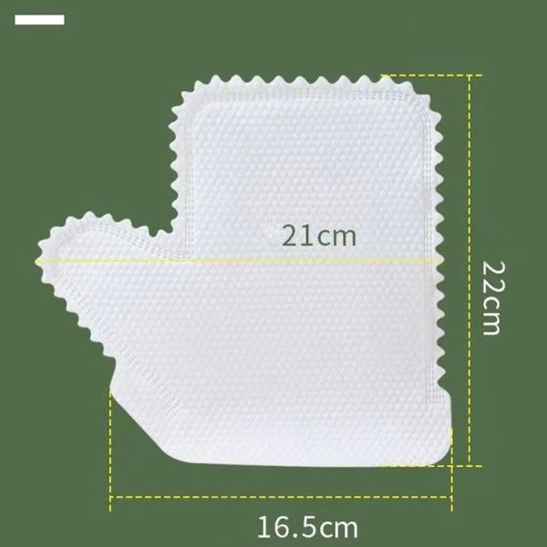10pcs / Pack Fish Scale Washable Non Woven Mittens Reusable Dust Removal Gloves (White) - Image 7