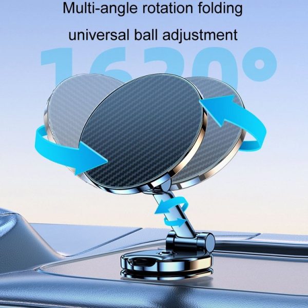Magnetic Car Mobile Phone Adhesive Folding Navigation Holder (Silver) - Image 5