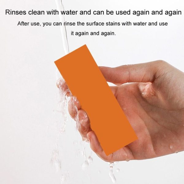 Stainless Steel Cleaning Eraser Household Kitchen Descale Water Rust Removal Stain Removal Cleaning Eraser (Orange) - Image 5