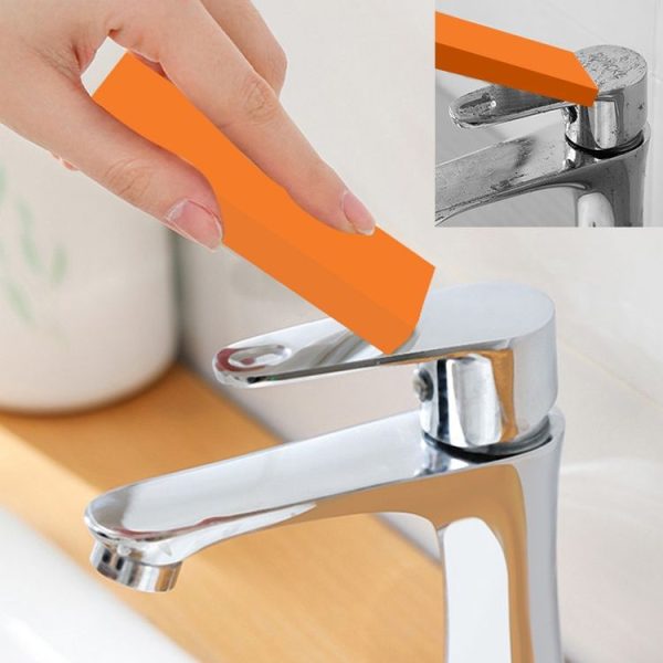 Stainless Steel Cleaning Eraser Household Kitchen Descale Water Rust Removal Stain Removal Cleaning Eraser (Orange) - Image 8