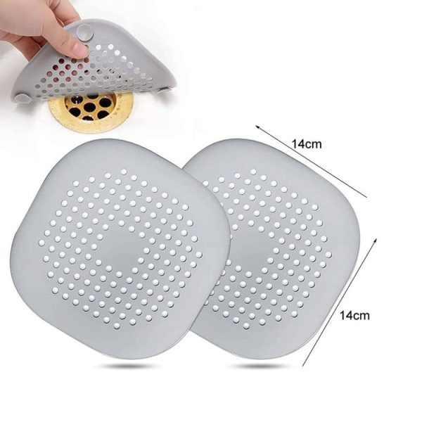 Floor Drain Pad With Suction Pad Kitchen Bathroom Anti Clogging Hair Strainer Sewer Floor Drain Plugs (Grey) - Image 3