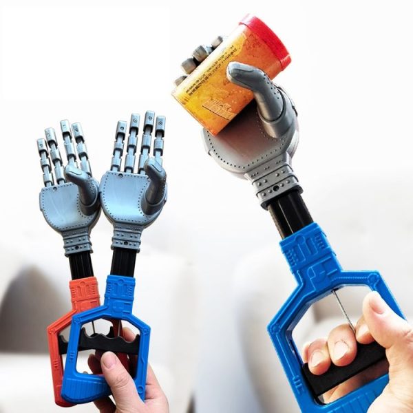 Robot Claw Hand Grabbing Stick Kids Wrist Strengthen Toy (Gray Red) - Image 2