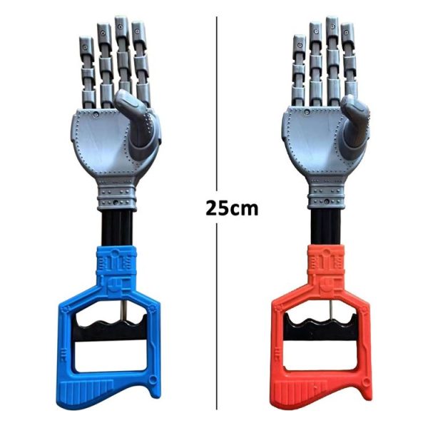 Robot Claw Hand Grabbing Stick Kids Wrist Strengthen Toy (Gray Red) - Image 3