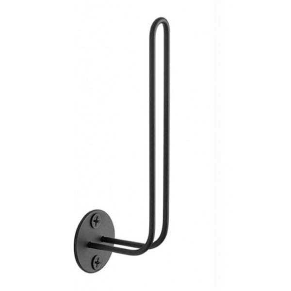 L-Shaped Iron Wire Rack Baseball Cap Storage Stand Wall Mounted Hat Holder (Black)