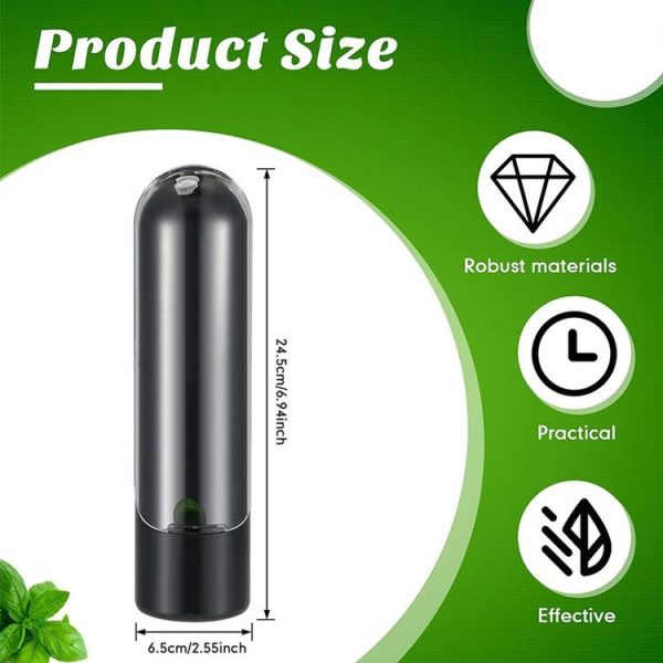 Herb Crisper Vegetable Keep Fresh Container Cilantro Herb Storage Container (Black) - Image 3