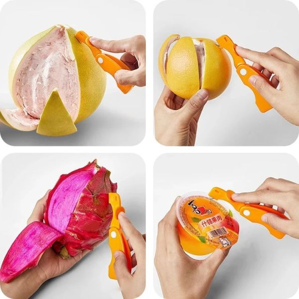 Foldable Orange Peeler Stripper Peeling Knife Kitchen Tool (Orange) - Image 8