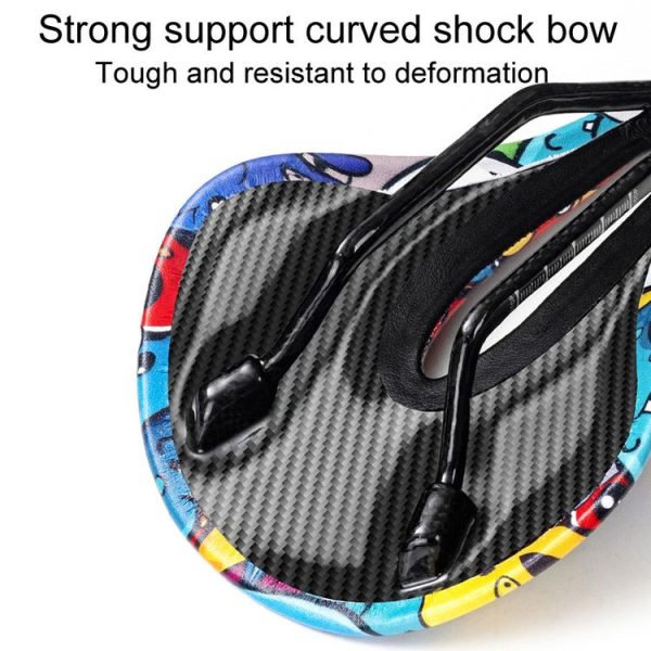 ENLEE E-ZD412 Bicycle Carbon Fiber Cushion Outdoor Riding Mountain Bike Saddle, Style: Explosion - Image 4
