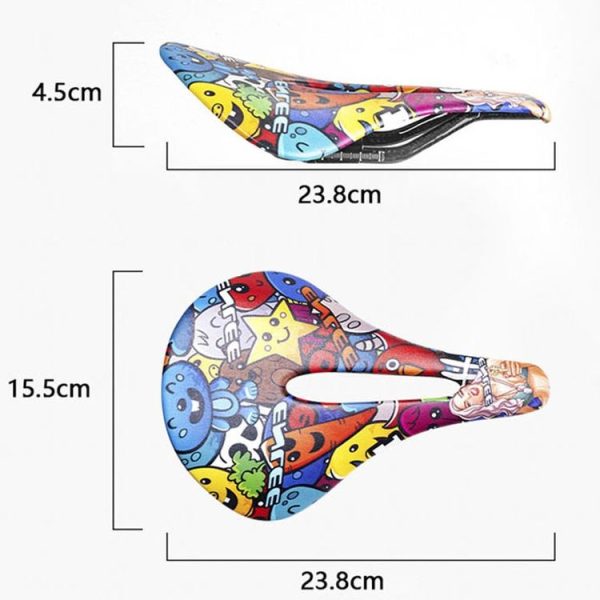 ENLEE E-ZD412 Bicycle Carbon Fiber Cushion Outdoor Riding Mountain Bike Saddle, Style: Explosion - Image 5