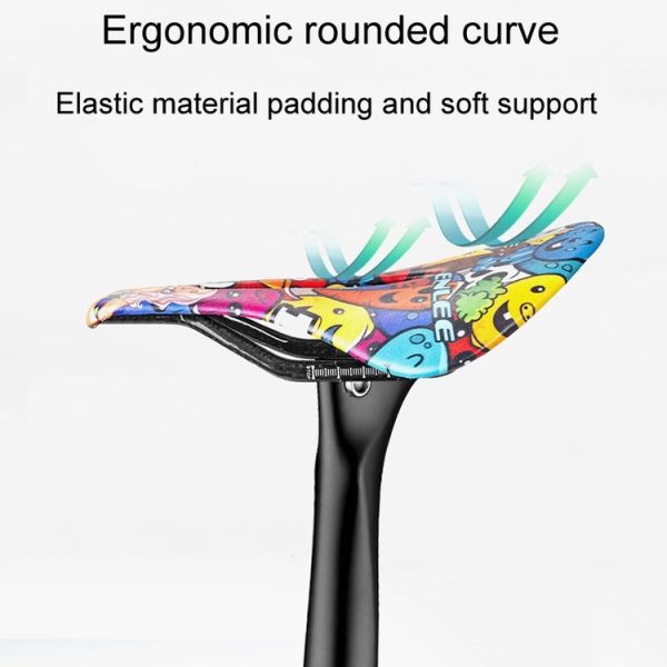 ENLEE E-ZD412 Bicycle Carbon Fiber Cushion Outdoor Riding Mountain Bike Saddle, Style: Explosion - Image 7