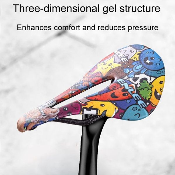 ENLEE E-ZD412 Bicycle Carbon Fiber Cushion Outdoor Riding Mountain Bike Saddle, Style: Explosion - Image 8