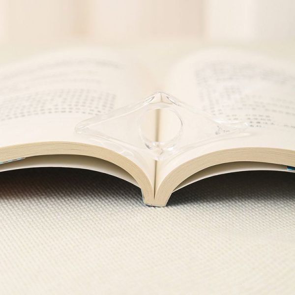 Thumb Bookmark Acrylic Book Holder Support Reading Aids For Students (Transparent)