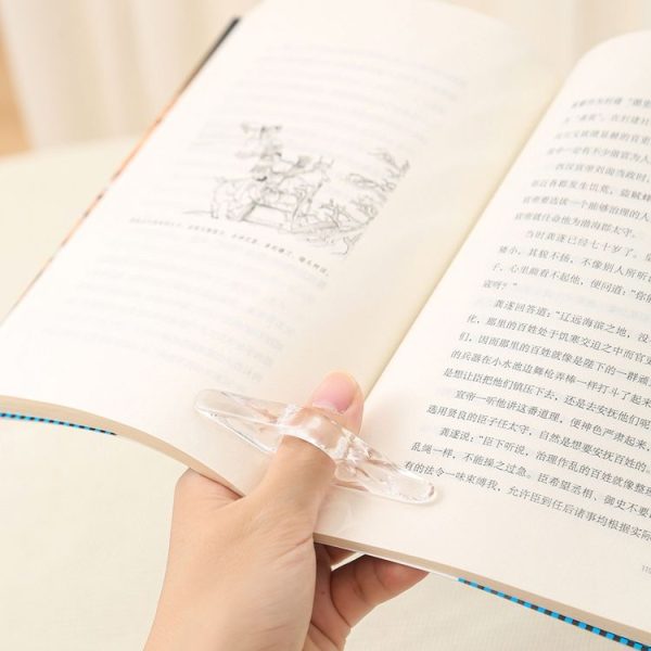 Thumb Bookmark Acrylic Book Holder Support Reading Aids For Students (Transparent) - Image 5