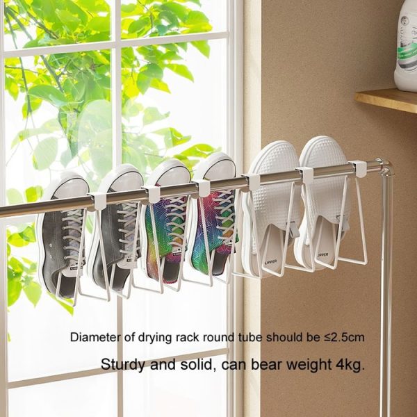 Bathroom Paper Towel Rack Wall Mounted Shelf Bathroom No-Punch Tissue Hook (White) - Image 3