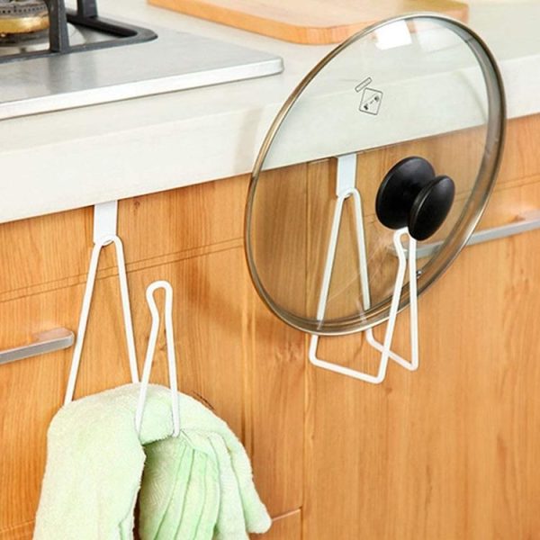 Bathroom Paper Towel Rack Wall Mounted Shelf Bathroom No-Punch Tissue Hook (White) - Image 7