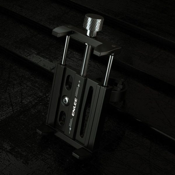 ENLEE Aluminum Alloy Phone Holder Bicycle Riding Fixed Navigation Mount (Black) - Image 2