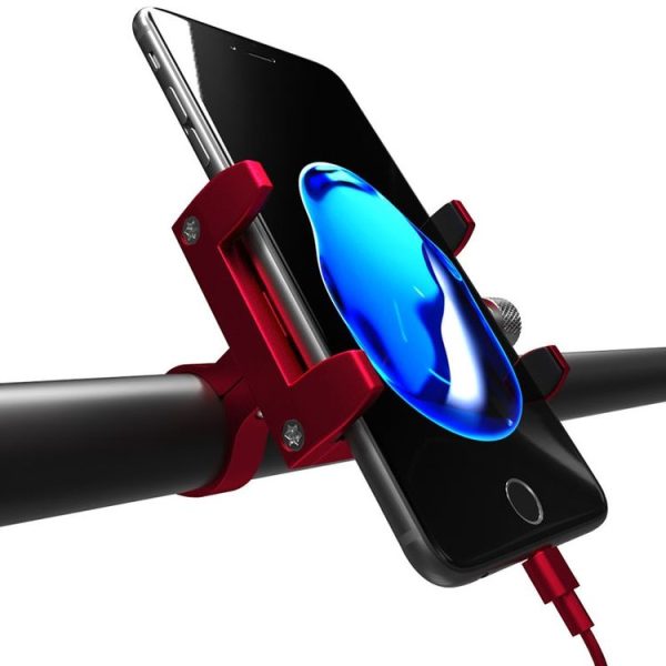 ENLEE Aluminum Alloy Phone Holder Bicycle Riding Fixed Navigation Mount (Black) - Image 3