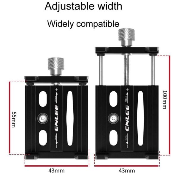 ENLEE Aluminum Alloy Phone Holder Bicycle Riding Fixed Navigation Mount (Black) - Image 5