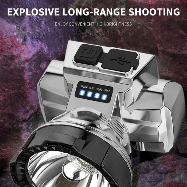 LED Working Headlamp Dual Lithium Portable Headlamp Outdoor Long Shot Night Fishing Mining Light (5W White Light) - Image 4