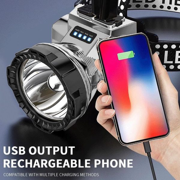 LED Working Headlamp Dual Lithium Portable Headlamp Outdoor Long Shot Night Fishing Mining Light (5W White Light) - Image 5